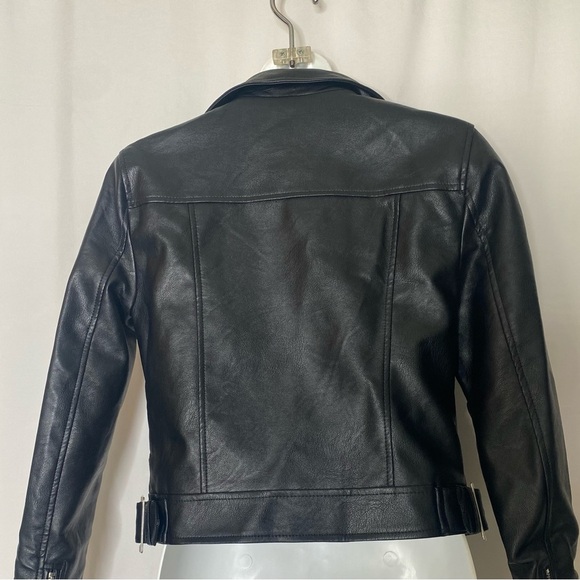 Love Tree Classic Black 100 % POLYURETHANE Jacket - Picture 2 of 8